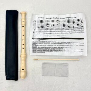 Dregift Soprano Recorder Instrument Beginner German Fingering 8 Hole Descant